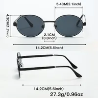 Fashionable Y2K Round Metal Frame Sunglasses Street Style Geometric PC Lenses Unisex Casual Outdoor Wear UV400 Protection main image 5
