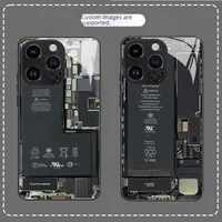 Cool Circuit Board Apple IPhone 15 16 Glass Phone Case Men's Protective Cover Art Fashion Multicolor Black main image 3