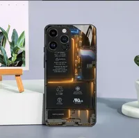 Cool Circuit Board Apple IPhone 15 16 Glass Phone Case Men's Protective Cover Art Fashion Multicolor Black main image 4