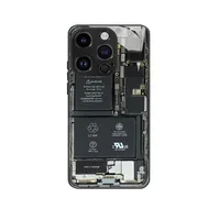 Cool Circuit Board Apple IPhone 15 16 Glass Phone Case Men's Protective Cover Art Fashion Multicolor Black main image 5