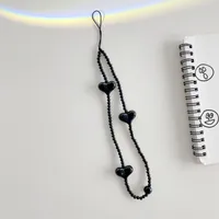 New Blue Flower Mobile Phone Charm Short Pendant Ins Lanyard Female Smiling Face Bracelet Love PVC Plastic Buckle main image 2