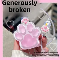 Fast Charge Data Cable Protective Case Compatible With Apple IPhone 14 Pro Max 15 Charger 13 Case Transparent TPU Ins Style main image 3
