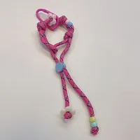 Handmade Rainbow Color Keychain Bag Charm Creative Colorful Design Nylon Zinc Alloy Metal Buckle Mobile Phone Lanyard Fitting sku image 2