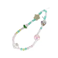Handmade Shell Starfish Short String Beads Chain Mobile Phone Lanyard New Alloy Nylon Metal Buckle Cell Phone Shell Accessories main image 5
