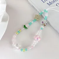 Handmade Shell Starfish Short String Beads Chain Mobile Phone Lanyard New Alloy Nylon Metal Buckle Cell Phone Shell Accessories sku image 1
