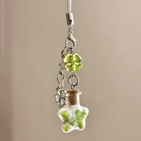 Sweet Handmade Clover XINGX Wish Bottle Mobile Phone Pendant Packaging Camera Keychain Decoration Multifunctional Simple Design main image 2