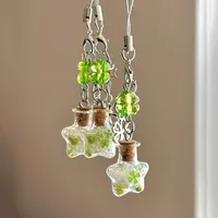 Sweet Handmade Clover XINGX Wish Bottle Mobile Phone Pendant Packaging Camera Keychain Decoration Multifunctional Simple Design main image 5