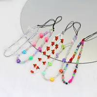 New Arrival Hot Sale DIY Beaded Mobile Phone Charm Handmade Women's Phone Case Lanyard Decoration Charm Geometric Pattern main image 1