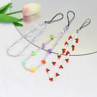 New Arrival Hot Sale DIY Beaded Mobile Phone Charm Handmade Women's Phone Case Lanyard Decoration Charm Geometric Pattern main image 3
