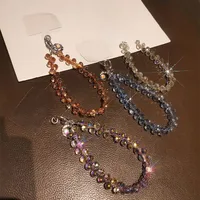 Handmade Crystal Water Drop Beads Mobile Phone Lanyard Women's Short Handle Chain Bracelet Fashion Geometry Pattern Pattern Ornaments main image 4