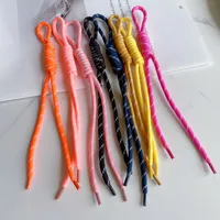 Fashion Colorful Knotted Nylon Rope Pendant Personality Ins Style Mobile Phone Lanyard Fashion Braided Rope Bag Strap main image 2