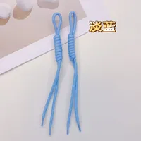 Fashion Colorful Knotted Nylon Rope Pendant Personality Ins Style Mobile Phone Lanyard Fashion Braided Rope Bag Strap sku image 28