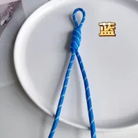 Fashion Colorful Knotted Nylon Rope Pendant Personality Ins Style Mobile Phone Lanyard Fashion Braided Rope Bag Strap sku image 30