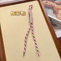 Fashion Colorful Knotted Nylon Rope Pendant Personality Ins Style Mobile Phone Lanyard Fashion Braided Rope Bag Strap sku image 54