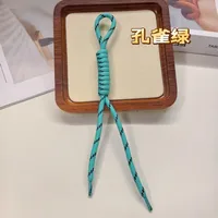 Fashion Colorful Knotted Nylon Rope Pendant Personality Ins Style Mobile Phone Lanyard Fashion Braided Rope Bag Strap sku image 58
