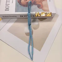 Fashion Colorful Knotted Nylon Rope Pendant Personality Ins Style Mobile Phone Lanyard Fashion Braided Rope Bag Strap sku image 69