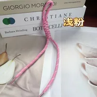 Color Handmade DIY Woven Keychain Buddha Knot Bag Charm Fashion Mobile Phone Lanyard Metal Buckle Jewelry Accessories sku image 7