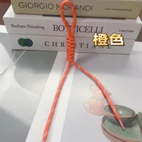 Color Handmade DIY Woven Keychain Buddha Knot Bag Charm Fashion Mobile Phone Lanyard Metal Buckle Jewelry Accessories sku image 18