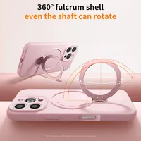Liquid Magnetic Phone Case Full Cover Protective Belt Rotating Bracket For IPhone 16 Pro Max Apple 15 Compatible main image 1