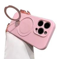 Liquid Magnetic Phone Case Full Cover Protective Belt Rotating Bracket For IPhone 16 Pro Max Apple 15 Compatible main image 5