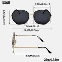 Fashionable Metal Rectangle Sunglasses Unisex Casual Versatile Polygons Frame Classic Style For Street Wear Outdoor Activities main image 2