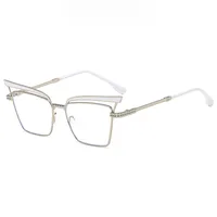 Summer Fashionable Women's Cat Eye Sunglasses Sunscreen High-End Metal Trendy Eyewear Travel Fishing Special Use Universal Season sku image 8