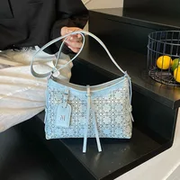 Elegant Fashionable Shoulder Handbag Women Casual Style Artificial Leather Color Block Pattern Four Seasons Handbags Tote Bag main image 2