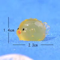 Cartoon Miniature Marine Animal Glass Container Decoration Small Aquarium Landscaping Decoration Small Seal Crab Octopus Statue sku image 1