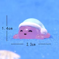 Cartoon Miniature Marine Animal Glass Container Decoration Small Aquarium Landscaping Decoration Small Seal Crab Octopus Statue sku image 5