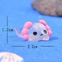 Cartoon Miniature Marine Animal Glass Container Decoration Small Aquarium Landscaping Decoration Small Seal Crab Octopus Statue sku image 4