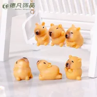 Cute Particles Solid Color Capybara Miniature Landscape Simulation DIY Resin Decorations Living Room Table Decoration Accessories main image 2