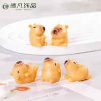 Cute Particles Solid Color Capybara Miniature Landscape Simulation DIY Resin Decorations Living Room Table Decoration Accessories main image 3