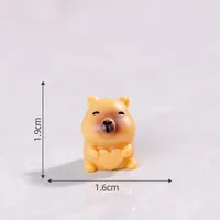 Cute Particles Solid Color Capybara Miniature Landscape Simulation DIY Resin Decorations Living Room Table Decoration Accessories sku image 2