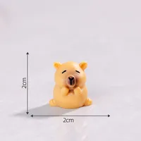 Cute Particles Solid Color Capybara Miniature Landscape Simulation DIY Resin Decorations Living Room Table Decoration Accessories sku image 3