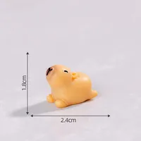 Cute Particles Solid Color Capybara Miniature Landscape Simulation DIY Resin Decorations Living Room Table Decoration Accessories sku image 6