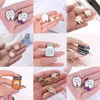 Cartoon Dental Theme Alloy Baked Paint Women's Cowboy Clothing Shoe Cap Bag Chest Pin Badge Healthcare Series Fashion Collar Pin main image 2