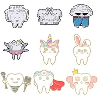 Cartoon Dental Theme Alloy Baked Paint Women's Cowboy Clothing Shoe Cap Bag Chest Pin Badge Healthcare Series Fashion Collar Pin main image 9