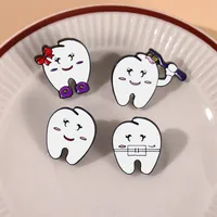 Cartoon Dental Theme Alloy Baked Paint Women's Cowboy Clothing Shoe Cap Bag Chest Pin Badge Healthcare Series Fashion Collar Pin main image 4