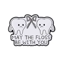 Cartoon Dental Theme Alloy Baked Paint Women's Cowboy Clothing Shoe Cap Bag Chest Pin Badge Healthcare Series Fashion Collar Pin sku image 7