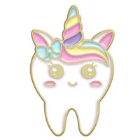 Cartoon Dental Theme Alloy Baked Paint Women's Cowboy Clothing Shoe Cap Bag Chest Pin Badge Healthcare Series Fashion Collar Pin sku image 27