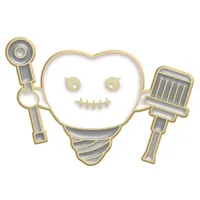 Cartoon Dental Theme Alloy Baked Paint Women's Cowboy Clothing Shoe Cap Bag Chest Pin Badge Healthcare Series Fashion Collar Pin sku image 29