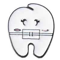 Cartoon Dental Theme Alloy Baked Paint Women's Cowboy Clothing Shoe Cap Bag Chest Pin Badge Healthcare Series Fashion Collar Pin sku image 21