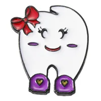 Cartoon Dental Theme Alloy Baked Paint Women's Cowboy Clothing Shoe Cap Bag Chest Pin Badge Healthcare Series Fashion Collar Pin sku image 23