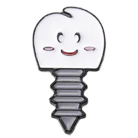 Cartoon Dental Theme Alloy Baked Paint Women's Cowboy Clothing Shoe Cap Bag Chest Pin Badge Healthcare Series Fashion Collar Pin sku image 24