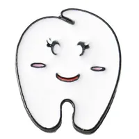 Cartoon Dental Theme Alloy Baked Paint Women's Cowboy Clothing Shoe Cap Bag Chest Pin Badge Healthcare Series Fashion Collar Pin sku image 25