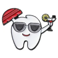 Cartoon Dental Theme Alloy Baked Paint Women's Cowboy Clothing Shoe Cap Bag Chest Pin Badge Healthcare Series Fashion Collar Pin sku image 26