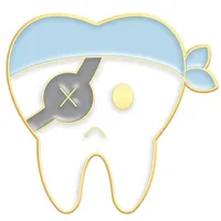 Cartoon Dental Theme Alloy Baked Paint Women's Cowboy Clothing Shoe Cap Bag Chest Pin Badge Healthcare Series Fashion Collar Pin sku image 35