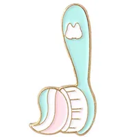 Cartoon Dental Theme Alloy Baked Paint Women's Cowboy Clothing Shoe Cap Bag Chest Pin Badge Healthcare Series Fashion Collar Pin sku image 10