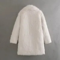 Casual Fashionable Artificial Fur Effect Women's Coat Elegant Zipper Closure Polyester Short Outerwear For Ladies main image 3