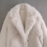 Casual Fashionable Artificial Fur Effect Women's Coat Elegant Zipper Closure Polyester Short Outerwear For Ladies main image 4